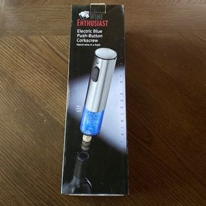 Electric Blue Push-Button Corkscrew